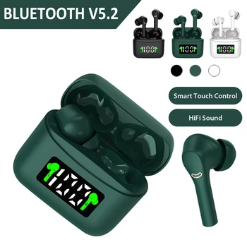 Nové módne J5 Bluetooth 5.2 Slúchadlá HD Bezdrôtové Stereo Slúchadlá Dotyk Bluetooth Slúchadlá Športové Nepremokavé S Mikrofónom