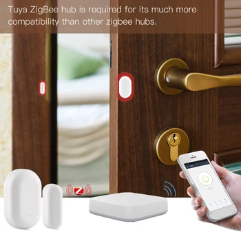 Nové Zigbee3.0 Inteligentné Okno, Dvere Senzor Detektora SmartLife Tuya Aplikácie Smart Home Alarm Systém S Alexa Google Domov S Bránou