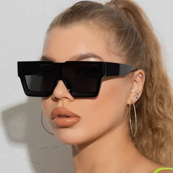 Námestie slnečné Okuliare Ženy Móda Nový Vintage Odtiene Mužov Značky Dizajn Luxusné Veľké Slnečné Okuliare UV400 Nadrozmerné Okuliare Žena Oculos