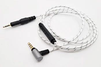 OCC Nylon audio kábel s mikrofónom Pre audio-technica ATH-M50x M40x M70x M60x Slúchadlá