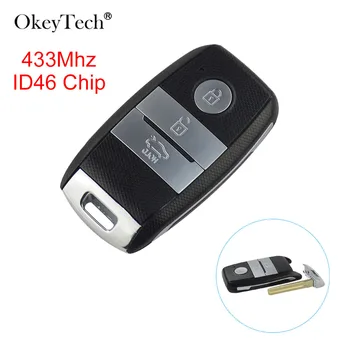OkeyTech 3 Tlačidlá 433Mhz ID46 Diaľkové Ovládanie Auta Kľúč Pre Kia K5 Sorento Sportage 2 4 Picanto, Rio 2012 2013 Rok 2017