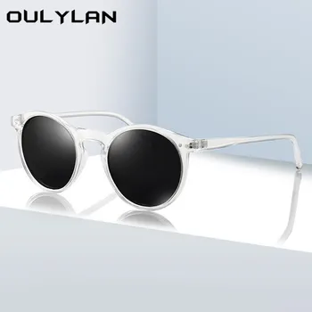 Oulylan Vintage Okrúhle Slnečné Okuliare Módne Ženy Muži Priehľadný Rám Polarizované Farebné Slnečné Okuliare Classic Slnečníky Jasný Objektív