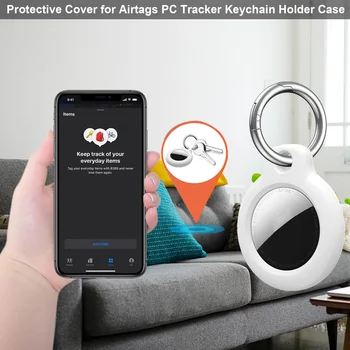 PC Chránič Kryt S Kľúčom Pre AirTags Shockproof Anti-scratch Anti-jeseň Rukáv Ochranné puzdro Shell Pre Apple Airtag