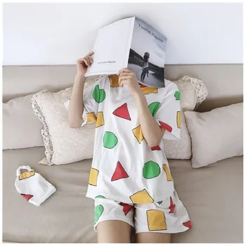 Pijama Hriech Chan dámske Pyžamo Sady pre Ženy Lete Pijama Sinchan Sleepwear Obleky s Šortky Domáce Oblečenie 2021