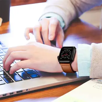 Popruh pre apple hodinky kapela 44 mm 40 mm 38 mm 42mm kožený opasok smart watchband zápästia iwatch série 6 SE 5 4 3 42 mm 44 mm