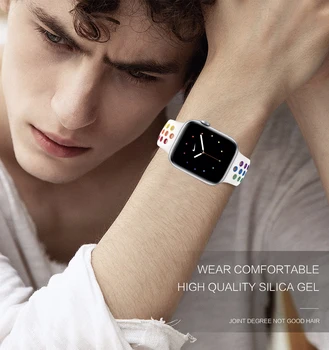 Popruh Pre apple hodinky kapela 44 mm 40 mm iwatch 42mm 38mm mäkký Silikónový náramok smartwatch náramok correa apple hodinky 6 SE 5 4 3