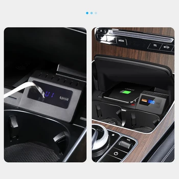 Pre Mercedes Benz W205 AMG C43 C63 AMG GLC 43 GLC 63 X253 C Triedy GLC 15W QI auto bezdrôtovú nabíjačku QI telefón nabíjačka nabíja prípade