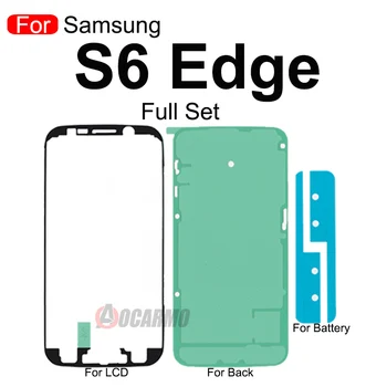 Pre Samsung Galaxy S6 Okraji Plus S6 Okraji+ Predný Rám Lcd Displeja Vodotesný Nálepky Zadný Kryt Lepidlo Batérie Lepidlo Náhradné