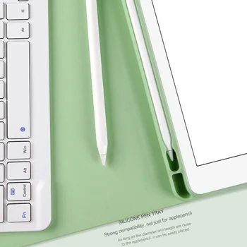 Prenosné Bezdrôtové Bluetooth Klávesnica + PU kožené Klávesnice Ochranné puzdro pre iPad 10.2 2019 prípad Tabletu s Klávesnicou