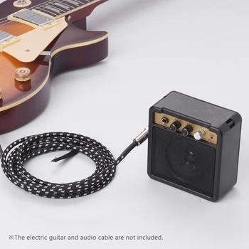 Prenosné Guitar Amp Zosilňovač Reproduktor 5W s 6.35 mm Vstup, Slúchadlový Výstup, Podporuje Hlasitosti Zvonenia Nastavenie Gitarové Príslušenstvo