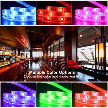 RGB 5050 LED Pásy, Rgb Pásky Pásky LED 12v Neon Strip, LED Pásy s Diaľkovým ovládačom Nočné Svetlo LED Lampa Domáce Osvetlenie