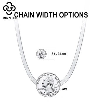 Rinntin 925 Sterling Silver Jedinečné 3 mm Plochý pričom Uhlopriečny Had Reťazca pre Ženy, Mužov, Punk Čepeľ Krku Reťaz Náhrdelník Šperky SC35