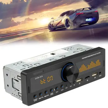 SWM-80A Auto Rádio Stereo MP3 Prehrávač, FM Rádio Farebné Osvetlenie Bluetooth, MP3 Audio Prehrávač