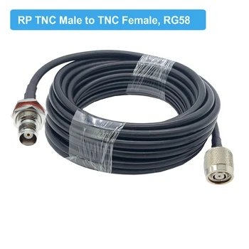 TNC RG58 Pigtail TNC Žena na RP-TNC Muž ANTÉNNY Predlžovací Kábel 50 Ohm Koaxiálny Jumper 50 cm Kábel 1M 2M 5M 10 M 15M 20 M