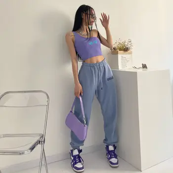 Tonngirls Streetwear Tepláky Ženy Potu Nohavice Harajuku Vytlačené Nohavice Jogger 2021 Šnúrkou Cargo Nohavice Hip Hop Nohavice
