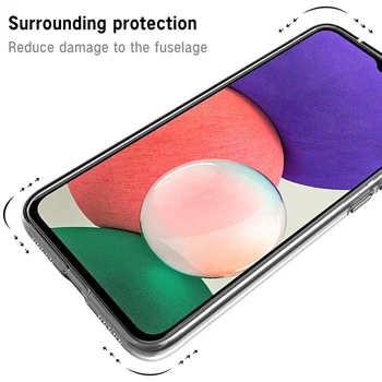 Transparentné TPU puzdro pre Samsung Galaxy A22 A82 A52 A72 A32 Prípade Mäkký Silikónový Kryt pre Samsung 22 82 72 52 32 Funda Coque