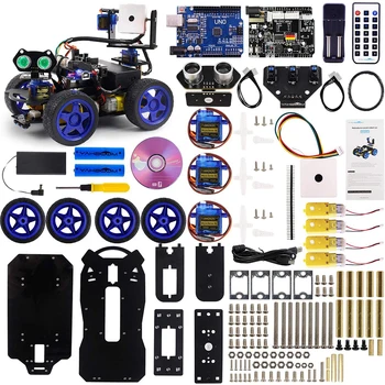 UNO R3 Inteligentný Robot do Auta, Wifi, Kamera, Diaľkové Ovládanie KMEŇOVÝCH autíčka Robotické Stavebnice pre Arduino Podporu DIY Kódovanie pre Deti, Mládež
