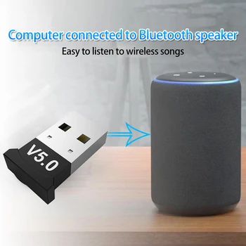 USB Bluetooth 5.0 Adaptér Vysielač Bluetooth Audio Prijímač Bluetooth Dongle Bezdrôtový USB Adaptér Pre WIN 10 Počítač Android