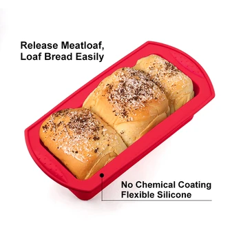 Veľký Obdĺžnik Silikónové Tortu Formy DIY Pečenie Bochník Chleba Zapekacej Misky Toast Box, Syr Box, Muffin Cupcake Čokoládový Fondant Formy