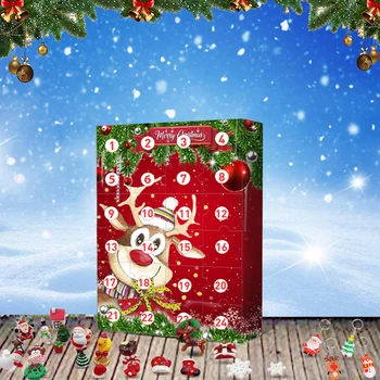 Vianočné Elk Adventný Kalendár 2020 Jeden S 24 Malé Dvere Živice Prívesok Hračka FBS889