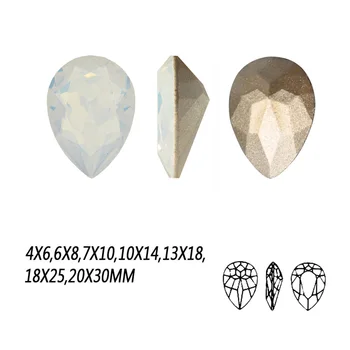 Všetky Farby 4320 4×6 mm 36pcs Vysokej Kvality Kamienkami Crystal Dorp Tvar Fantázie Populárne Drahokamu Pre 3D Nail Art, Ozdoby