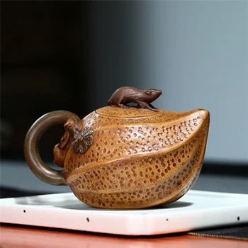 Yixing Ručné Kanvicu Čaju Súbor Raw Ore Blato Chayote Hrniec Gong Fu Teaware 220ML Kanvica Prispôsobenie