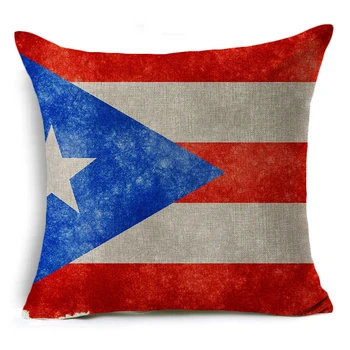 ZENGIA Puerto Rico Vankúš Puerto Rican Vlajka Vankúš Dekoračné Vankúše Na Pohovke/Auto/Stoličky/Seat/Domáce Dekorácie