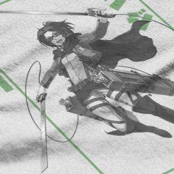 Útok na Titan Levi Anime Hange Zoe Klasické T Tričko Classic Grunge Kvalitné Tričko Nadrozmerné O-Krku Mužov Oblečenie