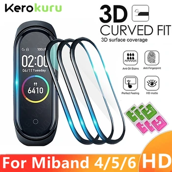 1/2/3/5 ks 3D Ochranné Sklo pre Xiao Mi Band 4 5 6 Screen Protector pre Miband 6 5 4 Kryt Smart Watchband 6 5 4 Mäkké Sklo