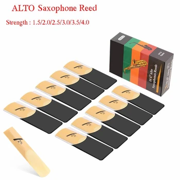 10 Pack 1.5-4.0 Klarinet Reed Nastaviť Eb Alto Sax Saxofón Trstina Silu Saxofón Reed Woodwind Nástroj Príslušenstvo