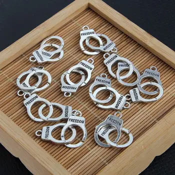 10Pcs putami na rukách Slobody Kúzlo Náramok, Náušnice, Náhrdelník s Príveskom, Vintage Tibetskej DIY Handmade Šperky, Takže
