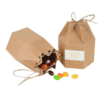 10pcs Ďakujem Lepenky Box 9.5 cm DIY Balenie Krabica pre Svadby, Narodeniny, Vianočné Dieťa Sprcha Strany Candy Cookies Boxy