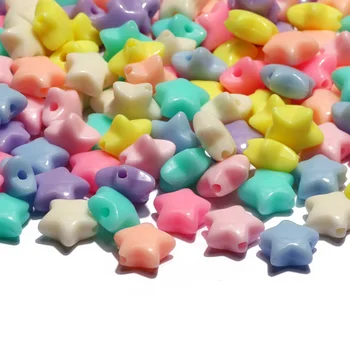 11 mm-Hviezdičkový Akrylové Korálky Candy Farby Voľné Dištančné Korálky Pre Šperky Robiť Ručne Diy Náhrdelník Náramok Príslušenstvo