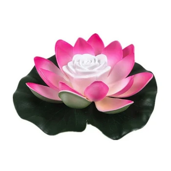 18 cm LED Lotosový Kvet Svetlo Batérie Powered Plávajúce Záhrade Bazén Lampa Krajiny Dekor LED Plávajúce Lotus Svetlo