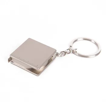 1PC Kovové Pásky Opatrenie Keychain Prenosné Keyring Pravítko Multifunkčné Dekorácie, Darčeky Veľkoobchod