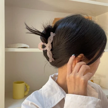 1Pc kórejský Pevné Vlasy Pazúry Elegantný priehľadný Akrylový sponky do Vlasov sponky do vlasov Barrette pokrývku hlavy pre Ženy, Dievčatá, Vlasy, Doplnky, Darčeky