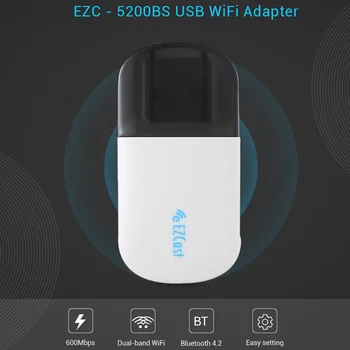 2.4 G+5G USB WiFi Adaptér v Domácnosti Počítač Bezpečnosť Prenosných 600M EzCast Diely pre Notebook PC Mini Sieťová Karta