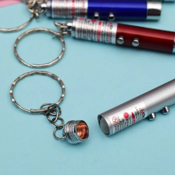 2 v 1 Červené Laserové Ukazovátko Pero 5MW Mini Keychain Laserové Pero S Bielym LED Baterka Lúč Svetla Pre Pracovné Vyučovanie odbornej Prípravy
