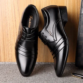 2021 jar a na jeseň pánske topánky business šaty mládež priedušná office čipky pánske topánky kórejský poukázal svadobné topánky