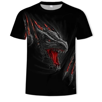 2021 Letné Nový Štýl 3D Tlač Dragon Bežné Krátkym Rukávom v Pohode Dragon Mužov A Žien T-Shirt Ulice, Hip-Hop Hore 110/6XL