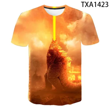 2021 nové módne dinosaura PS Tesla mužov a žien 3D vytlačené T-shirt módne bežné tričko lete monster priedušná a potu