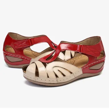 2021 Ženy Sandále Na Platforme Módne Dámske Topánky Bežné Plus Veľkosť Kliny Otvorené Prst Letné Sandále Cut-Out Žena Kliny Topánky