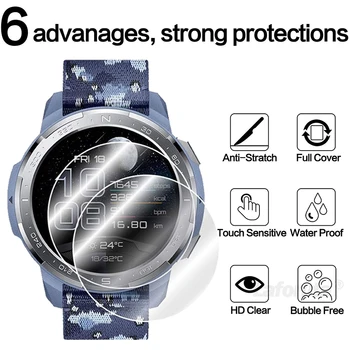 3 ks Tvrdeného Skla Screen Protector pre Česť Sledovať GS Pro 9H Smart hodinky Ochranu Skla film pre Česť Sledovať Magic 2 46 mm