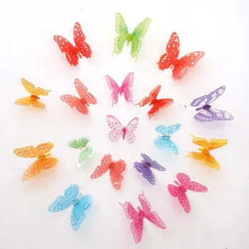36pcs 3D crystal motýľ samolepky na stenu obývacia izba, detská spálňa svadobné izba domáce dekorácie chladnička nálepky