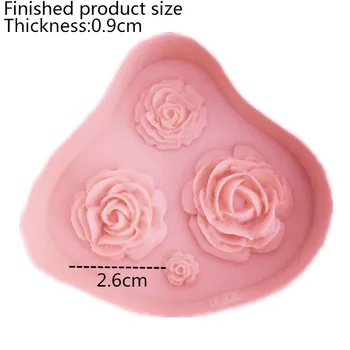 3D Ruže Kvet Silikónové Formy Fondant Cake Zdobenie Čokoládou Cookie Ílu Polyméru Živice Pečenie Formy Na Tortu