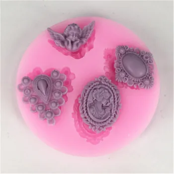 4 Štýly 3D Silikónové Srdce Milujúci Tvarované Formy na Pečenie Čokoládové Cookies, Pečivo Mydlo Formy Fondant Tortu Nástroj