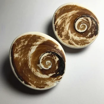 40 mm Prírodná Biela Slimák Shell Conch Kameň Fosílnych Ammonite Plátok Doska Madagaskar Minerálne Vzor Svadobné Party Dekorácie