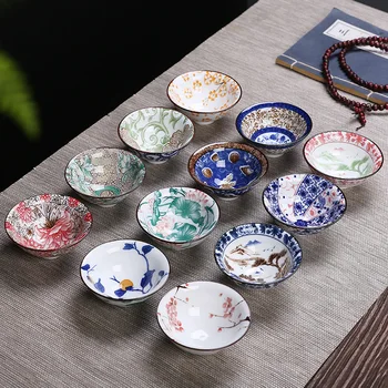 4pcs/set Classic Maľované Modrá a Biela porcelainTea Poháre ChaZhan Kung Fu Teacup Keramické Multicolor Master Osobné Jeden Pohár