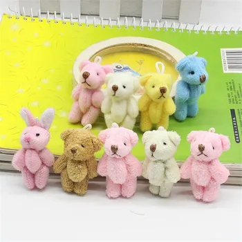50pcs MiNi Plyšové hračky spoločné medveď teddy bear 3,5 cm spoločné medveď bábika prívesok Darček k Narodeninám bábiky Keychain taška Dekorácie, Doplnky