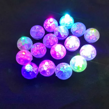 50Pcs/veľa Kolo Farebné Led RGB Flash Loptu Lampy Balón Svetlá batériové Svietidlo pre Vianočné Svadobné Party Decor